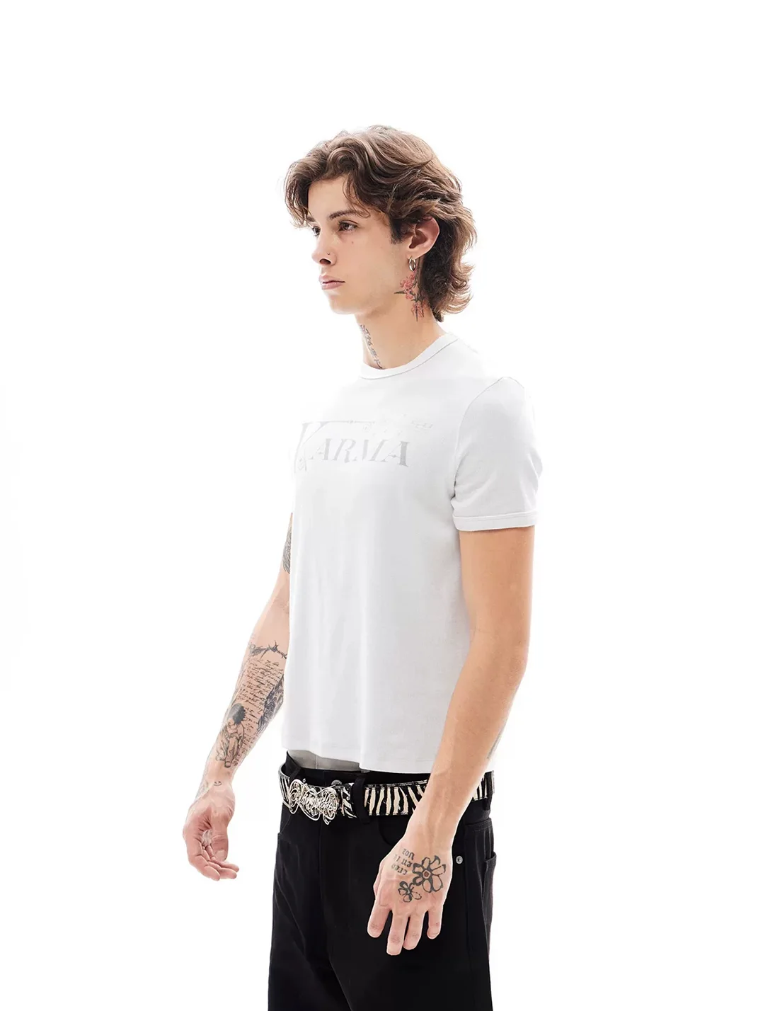 KARMANISTIC | Relaxed Music Note Print T-Shirt