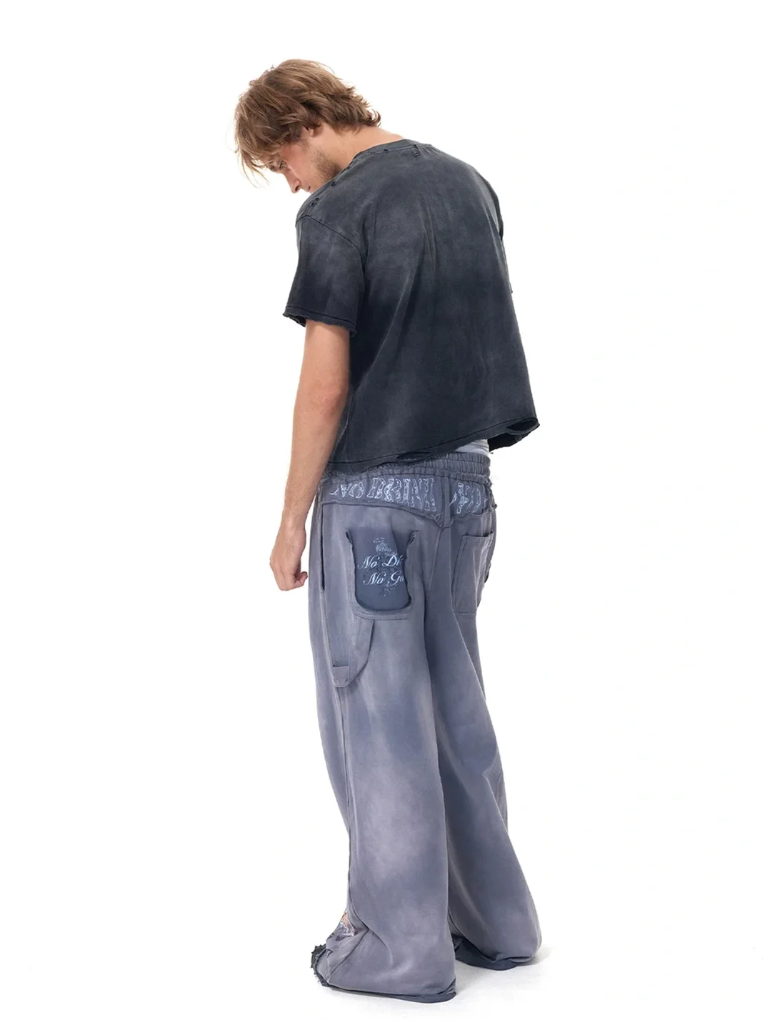 HAS2SONS | Washed Distressed Boxy Short-Sleeve T-Shirt