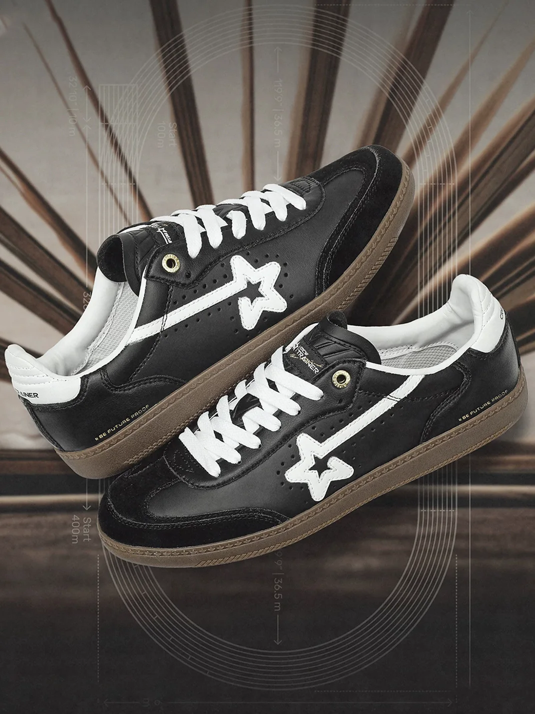 RIPSTAR | Breathable Retro Crew Trainer Sneakers