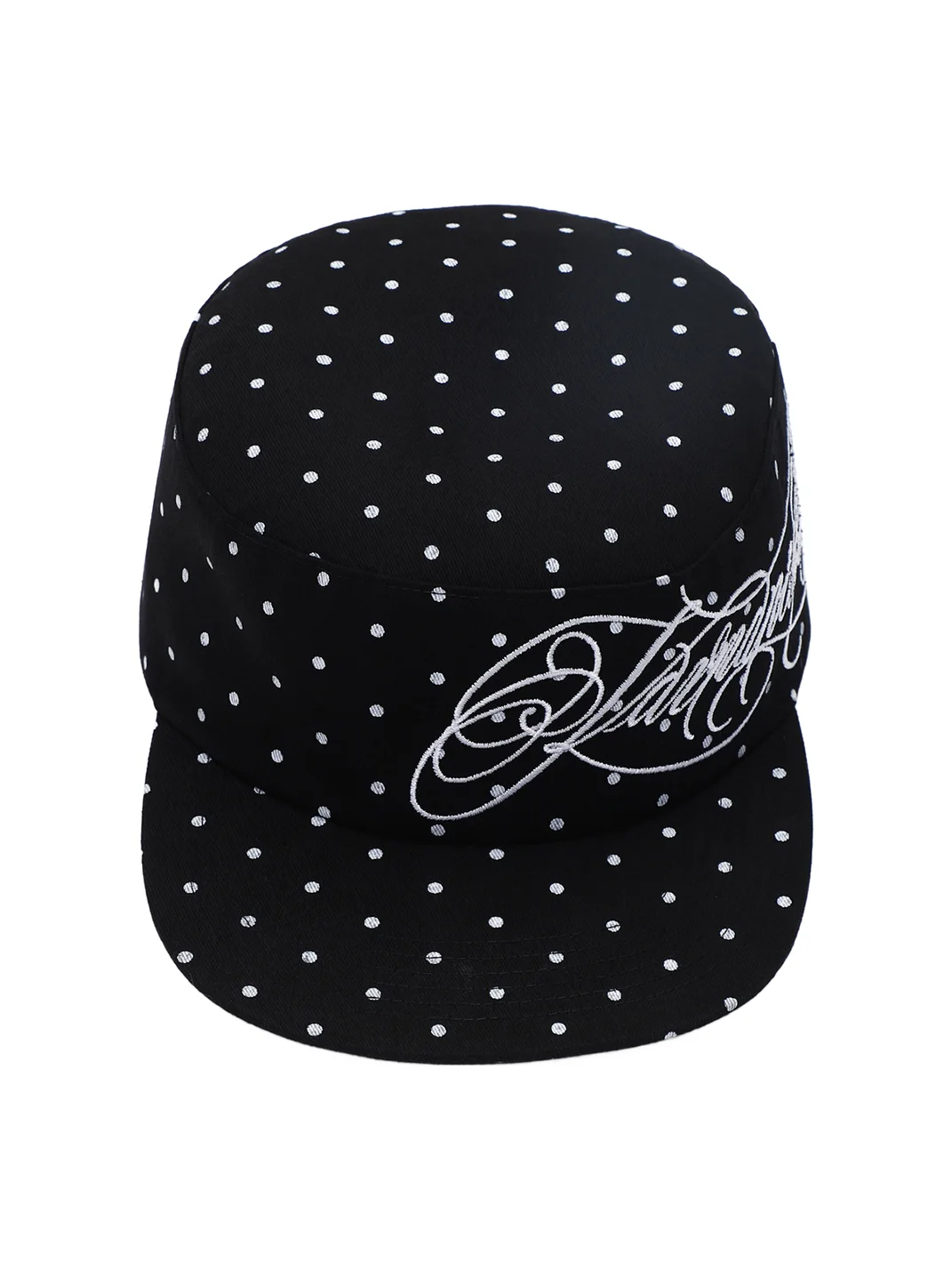 KARMANISTIC | Unisex Polka Dot Embroidered Flat Brim Cap