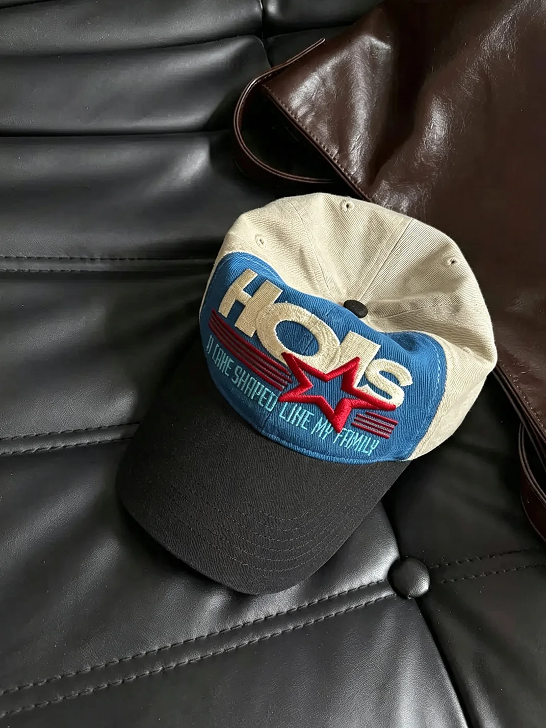 YAOLI STUDIO | Embroidered Colorblock Baseball Cap