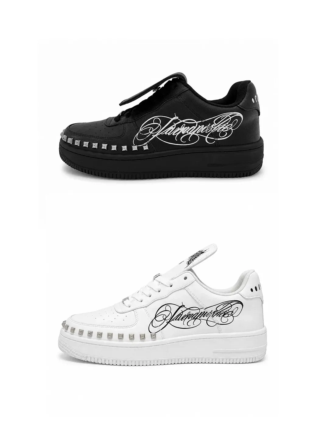KARMANISTIC | Rivet Thick Sole Low-Top Sneakers