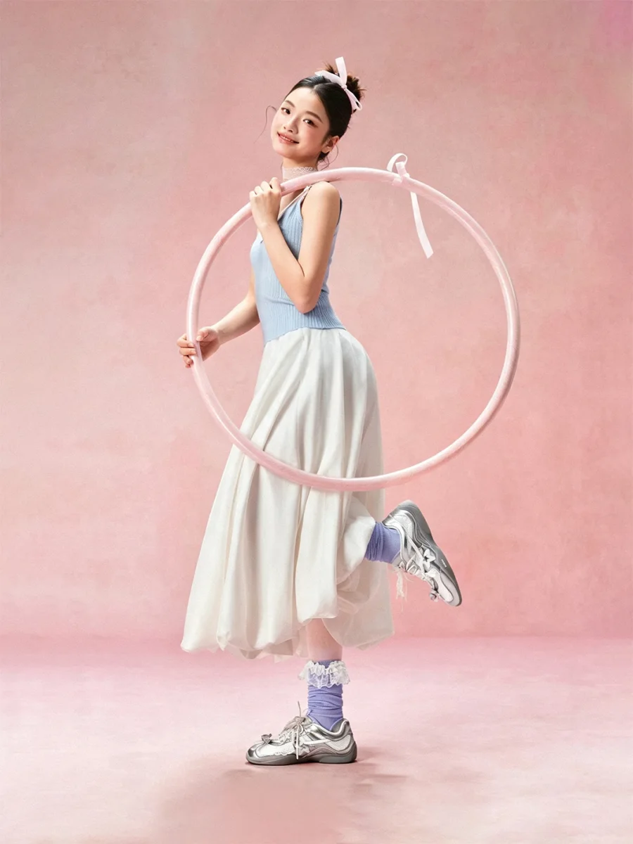 RIPSTAR | Galaxy Silver Ballet Jane Sneakers - 2