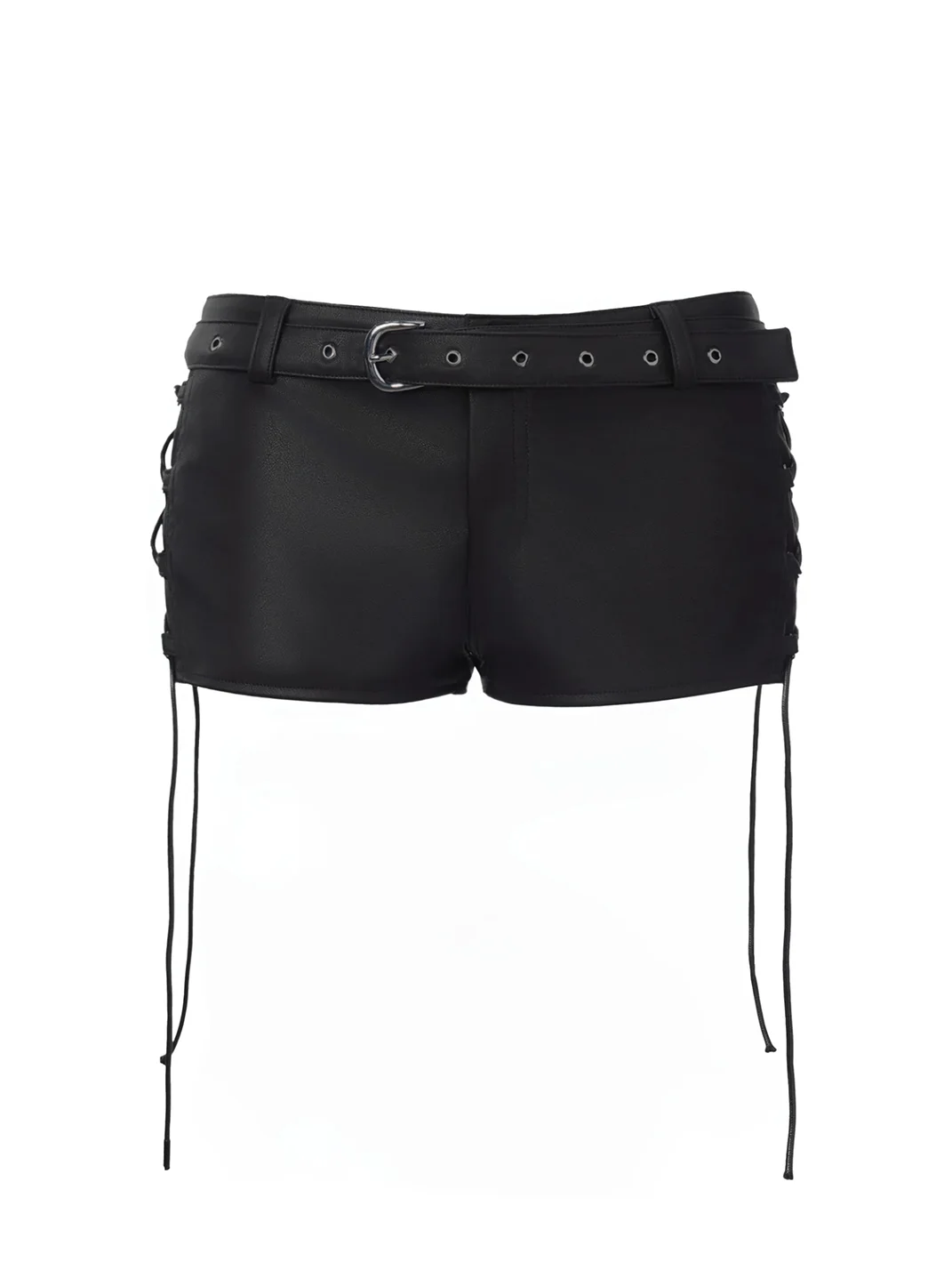 JYOSEI | Lace-Up PU Leather Tank Shorts Set