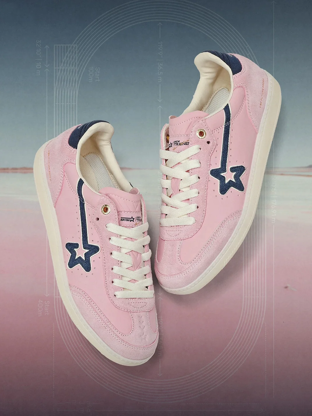 RIPSTAR | Breathable Retro Crew Trainer Sneakers