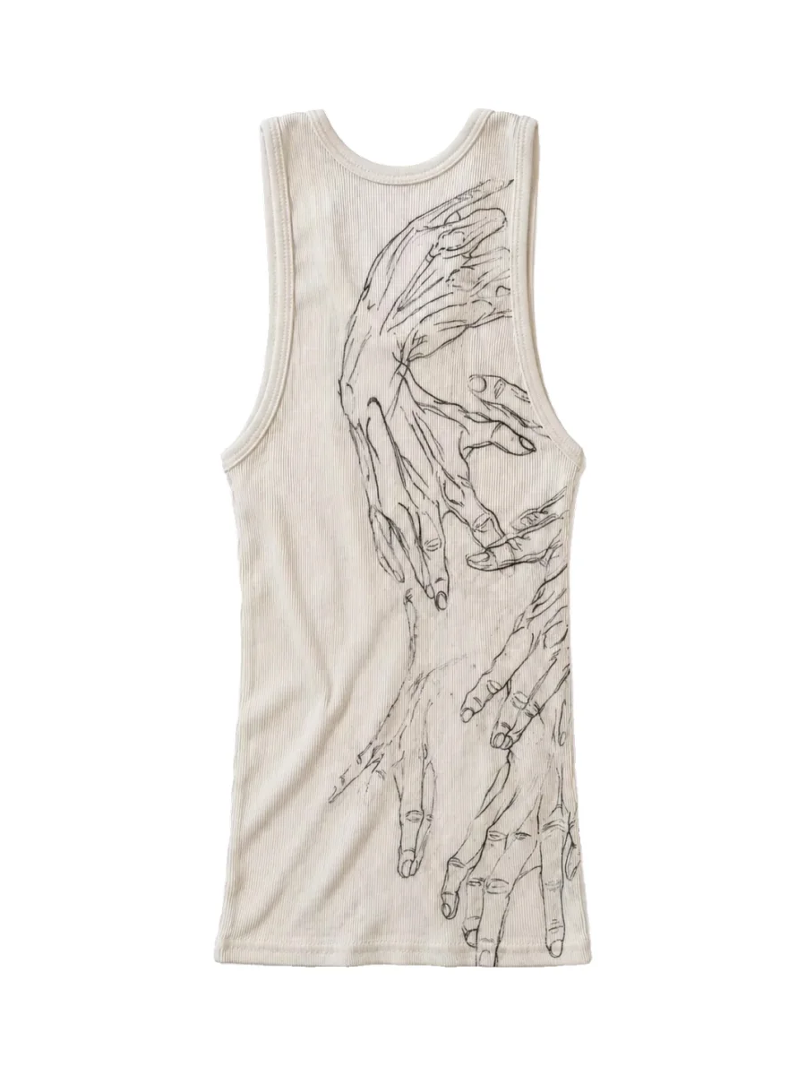 MELANIN | Abstract Hand Graphic Ribbed Tank Top - 3