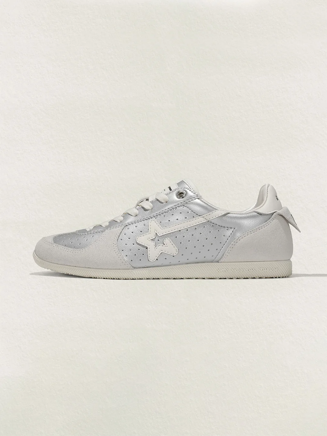 RIPSTAR | Star Antique Silver Low-Profile Retro Trainers
