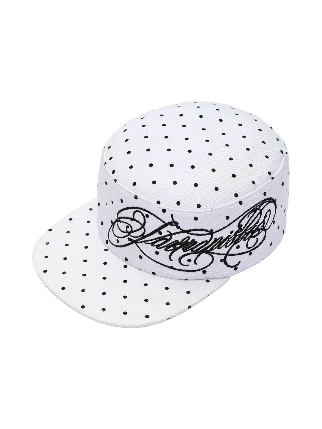 KARMANISTIC | Unisex Polka Dot Embroidered Flat Brim Cap