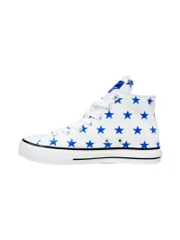 ColdAsia | Star Print High Top Canvas Sneakers