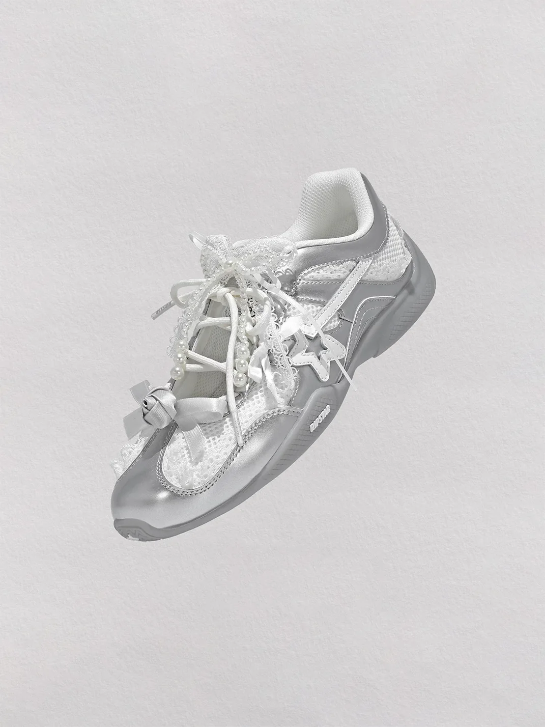 RIPSTAR | Galaxy Silver Ballet Jane Sneakers