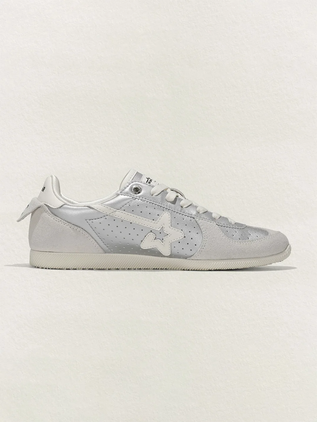 RIPSTAR | Star Antique Silver Low-Profile Retro Trainers