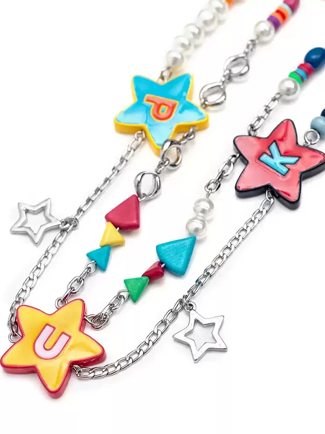 Jewelrybycruzs | Layered Pearl Cosmic Charm Necklace
