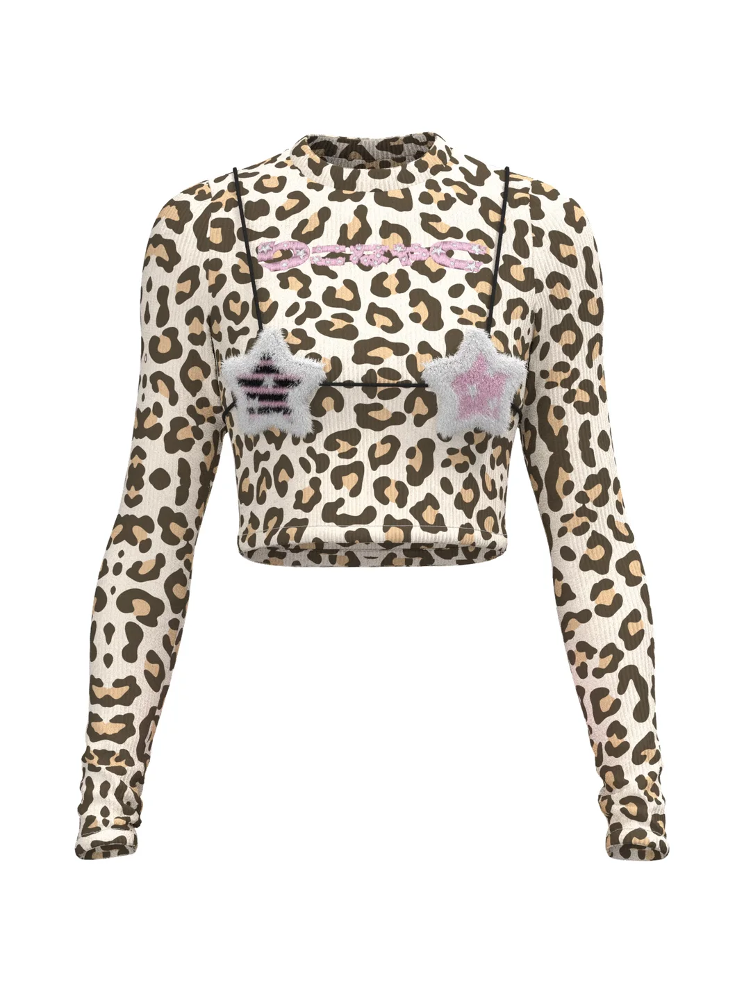 Selfish Ghost | Leopard Print Cropped Top Shorts Set