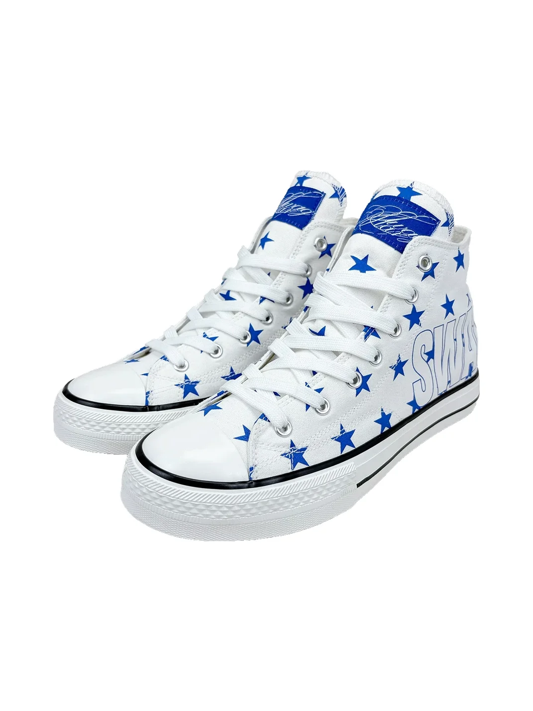 ColdAsia | Star Print High Top Canvas Sneakers