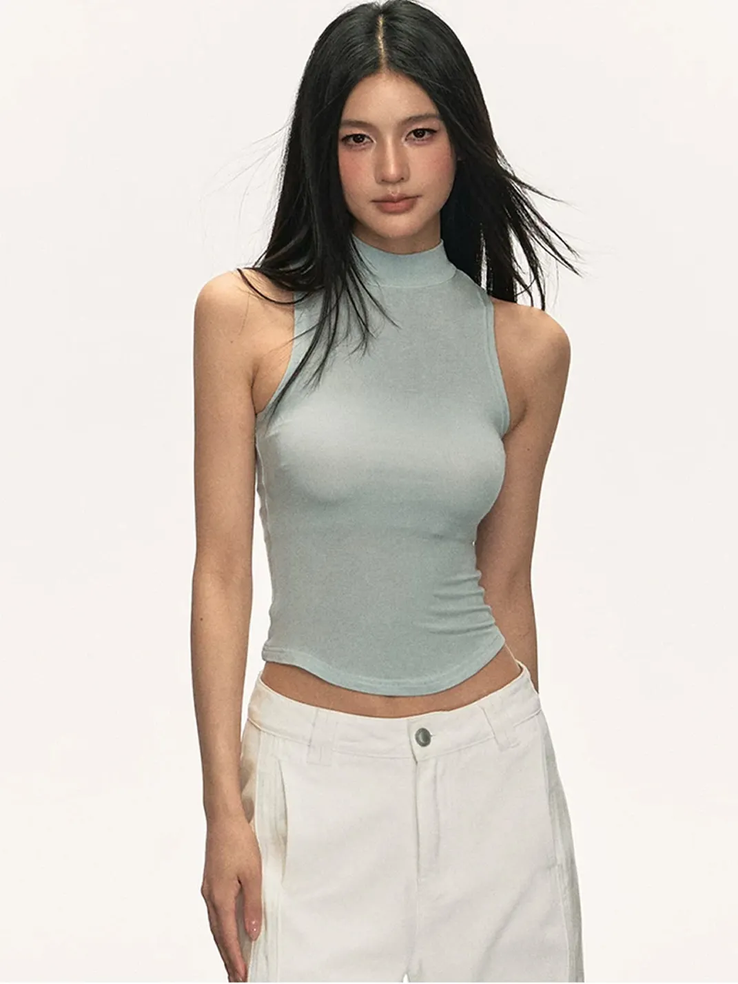 Anna aneae | Slim Knit Cropped Tank Top