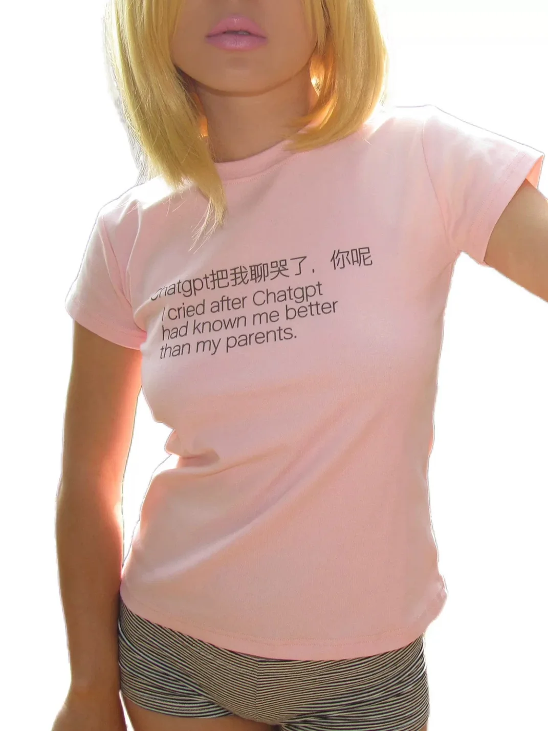 Rebel Angel | AI Slogan Fitted T-Shirt