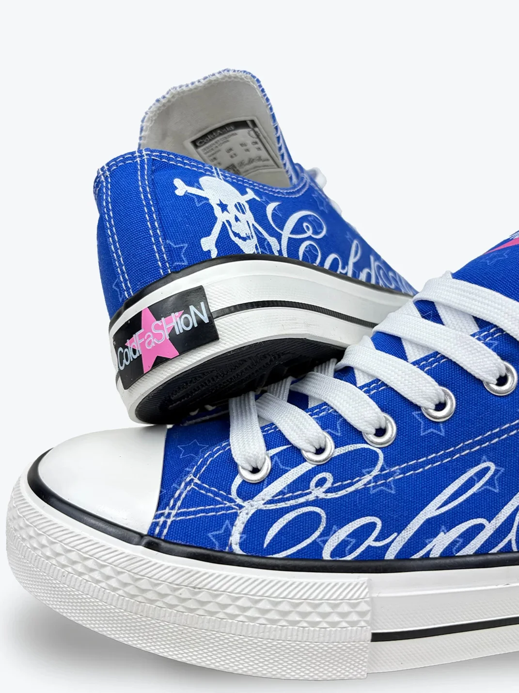 ColdAsia | Star Script Skull Canvas Sneakers