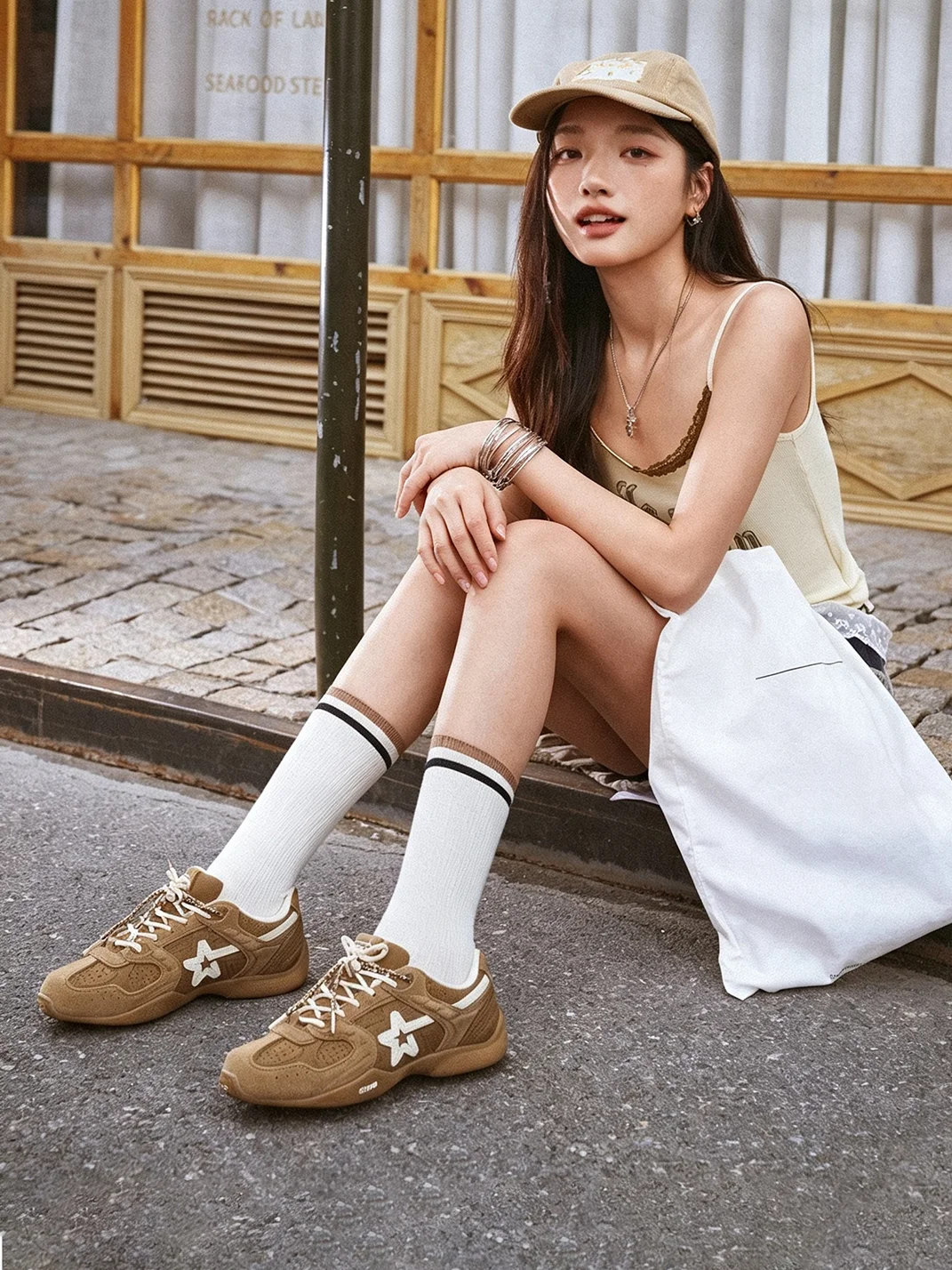 RIPSTAR | Retro Mocha Mousse Unisex Training Sneakers