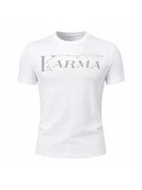 KARMANISTIC | Relaxed Music Note Print T-Shirt