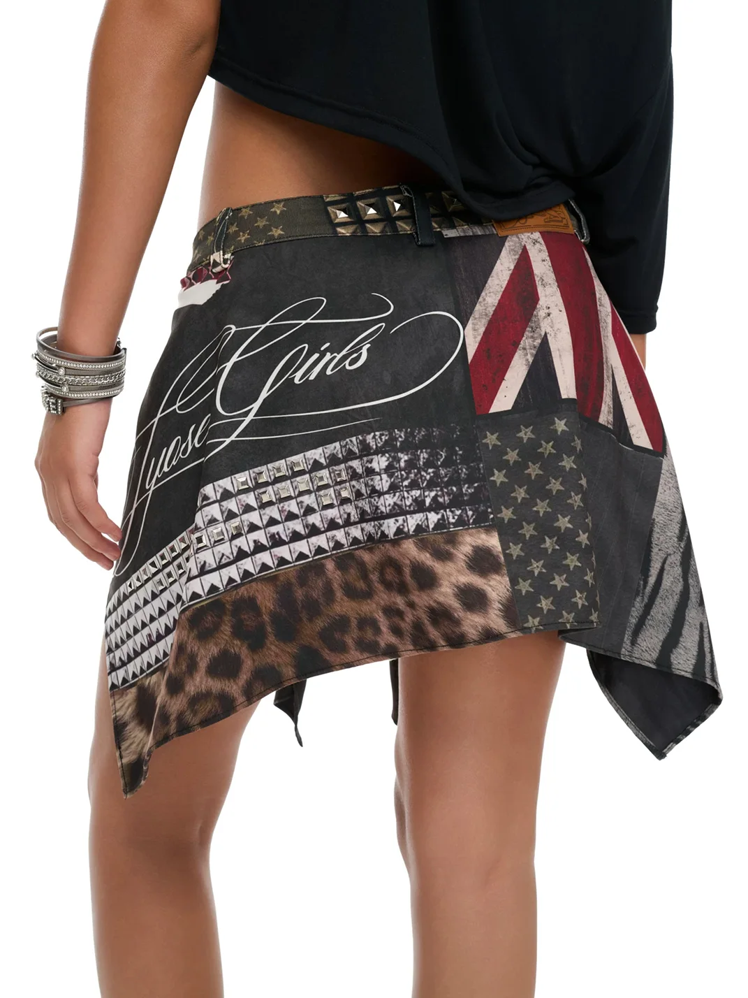 JYOSEI | Patchwork Print Layered Wrap Shorts