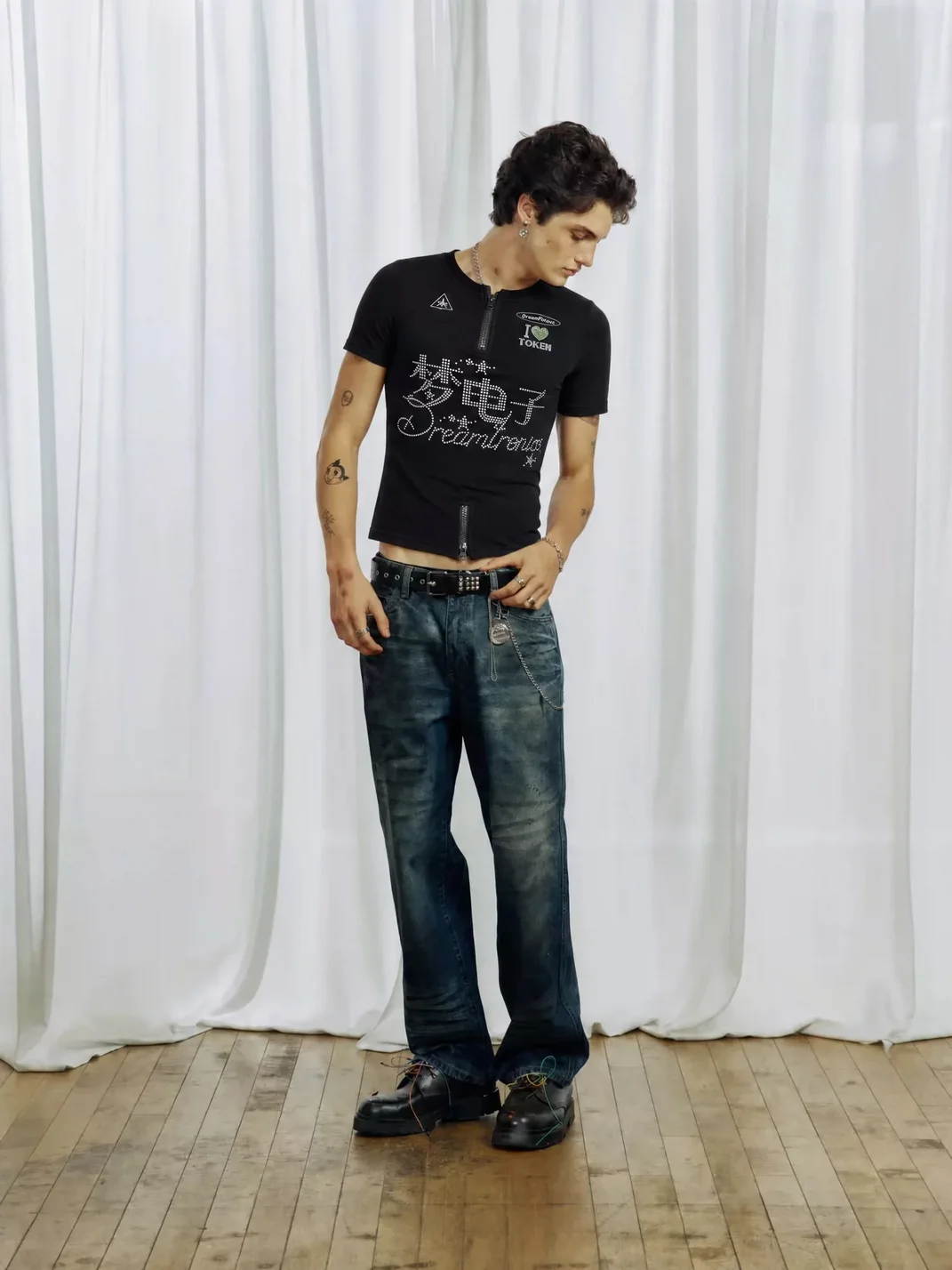 APRIORITY | Rhinestone Brushed Quick-Dry Cycling T-Shirt
