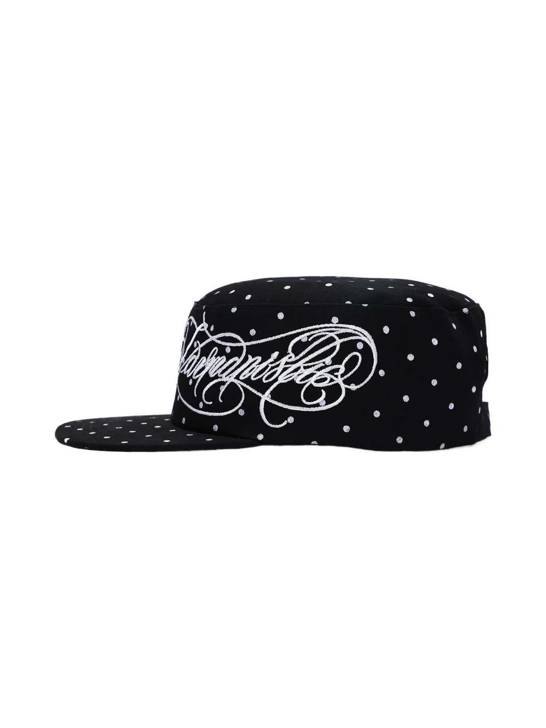 KARMANISTIC | Unisex Polka Dot Embroidered Flat Brim Cap