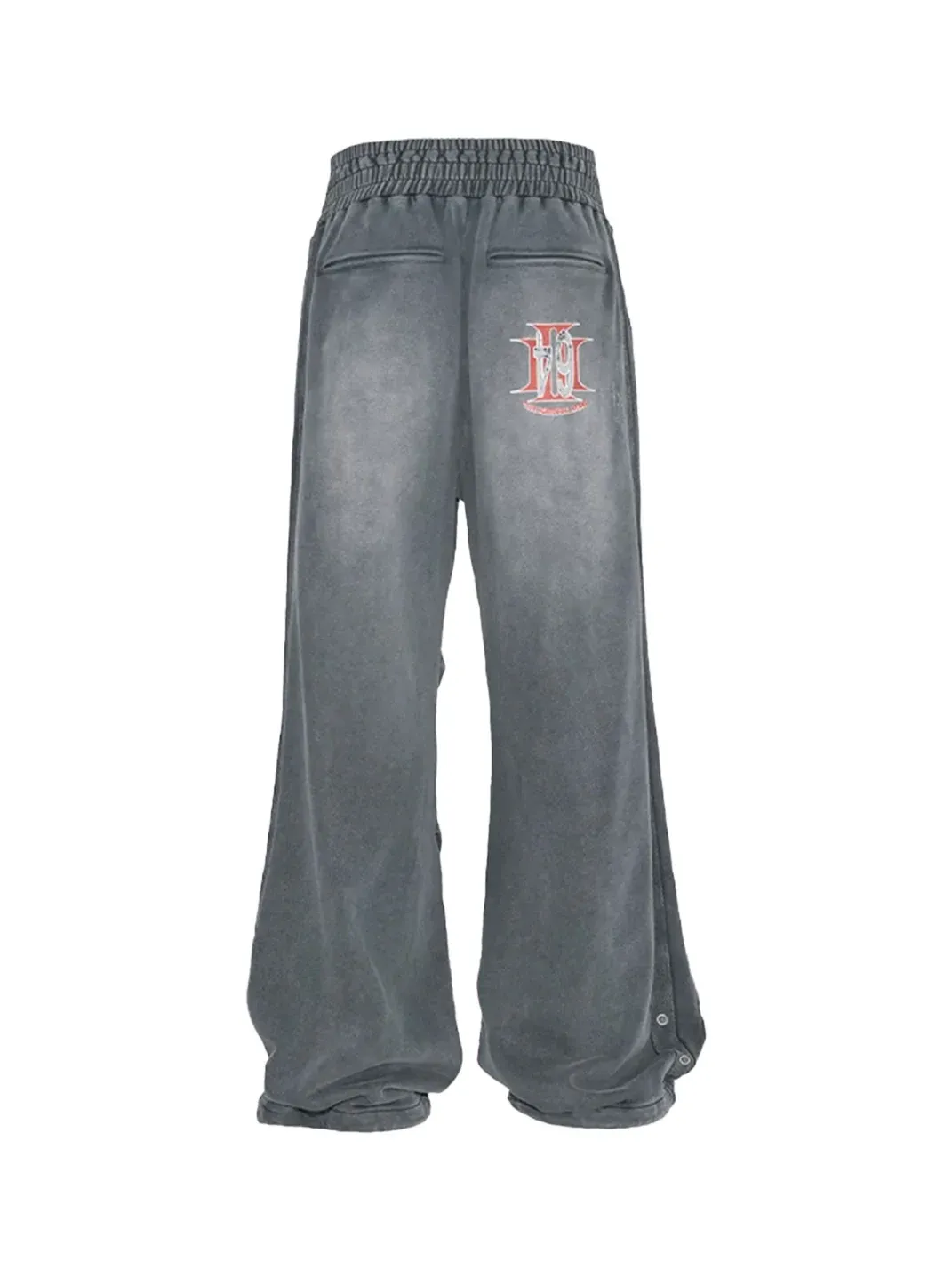 LoseControlEdge | Tie‑Up Hood Eyelet Sweatshirt Set