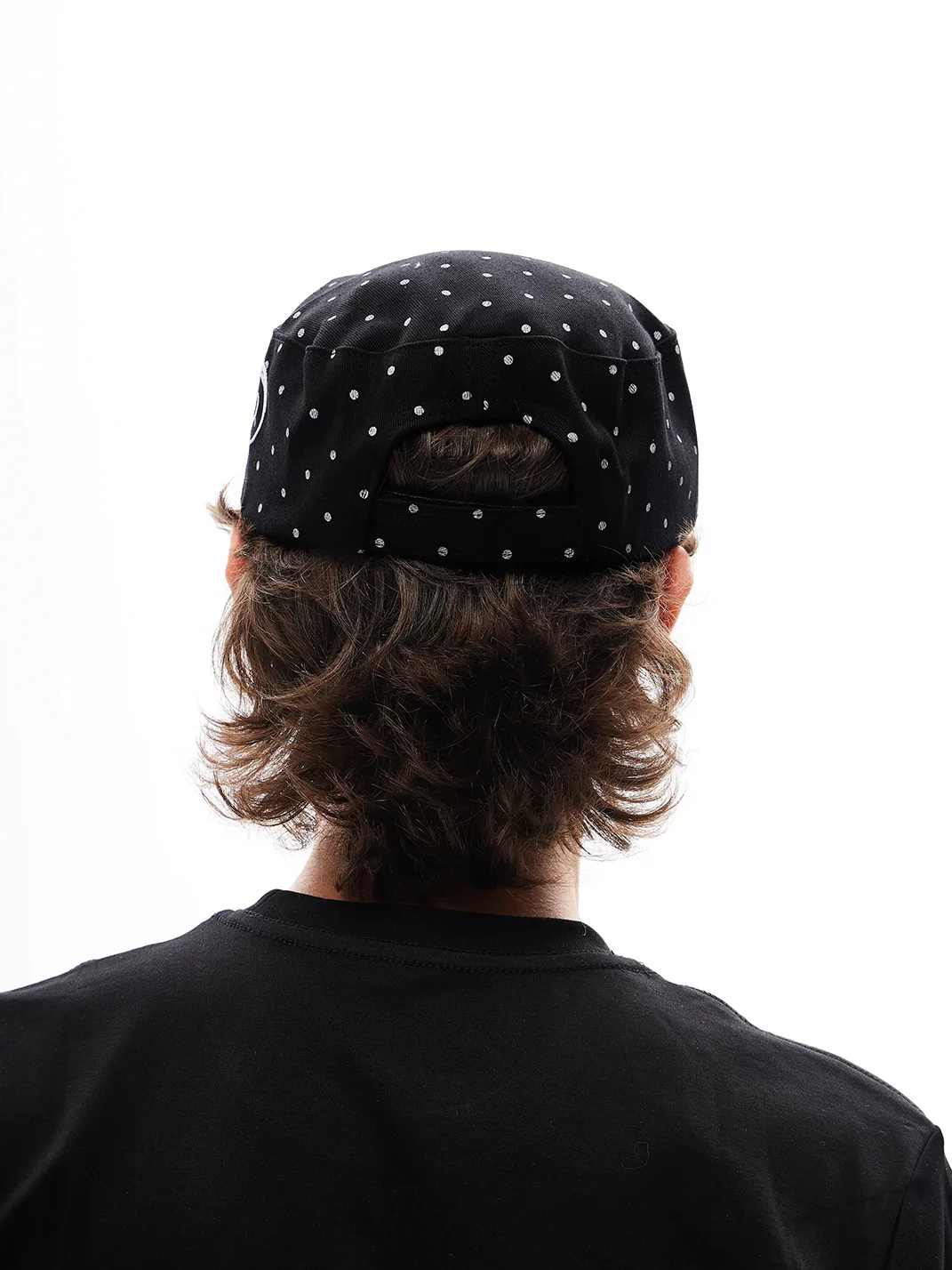 KARMANISTIC | Unisex Polka Dot Embroidered Flat Brim Cap
