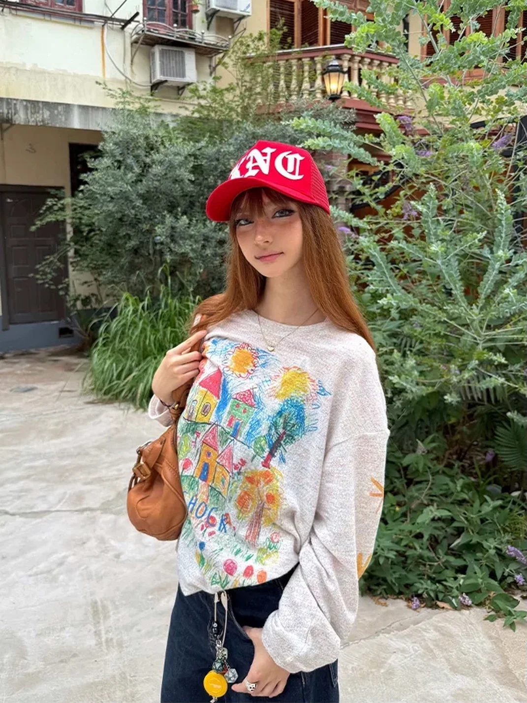 KARMANISTIC | Vintage Letter Embroidered Trucker Cap