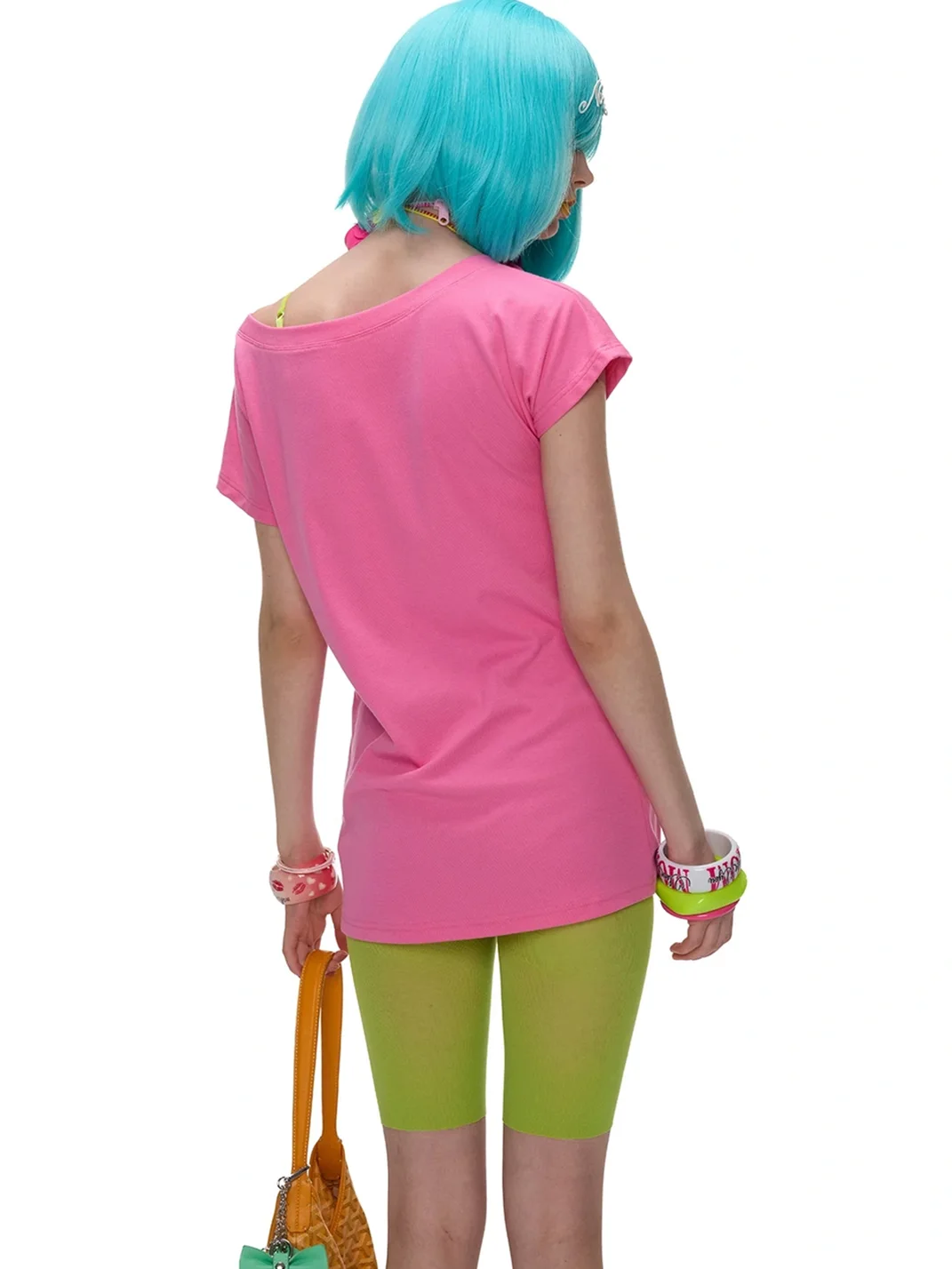 Norgira | Colorblock Print One Shoulder T-Shirt