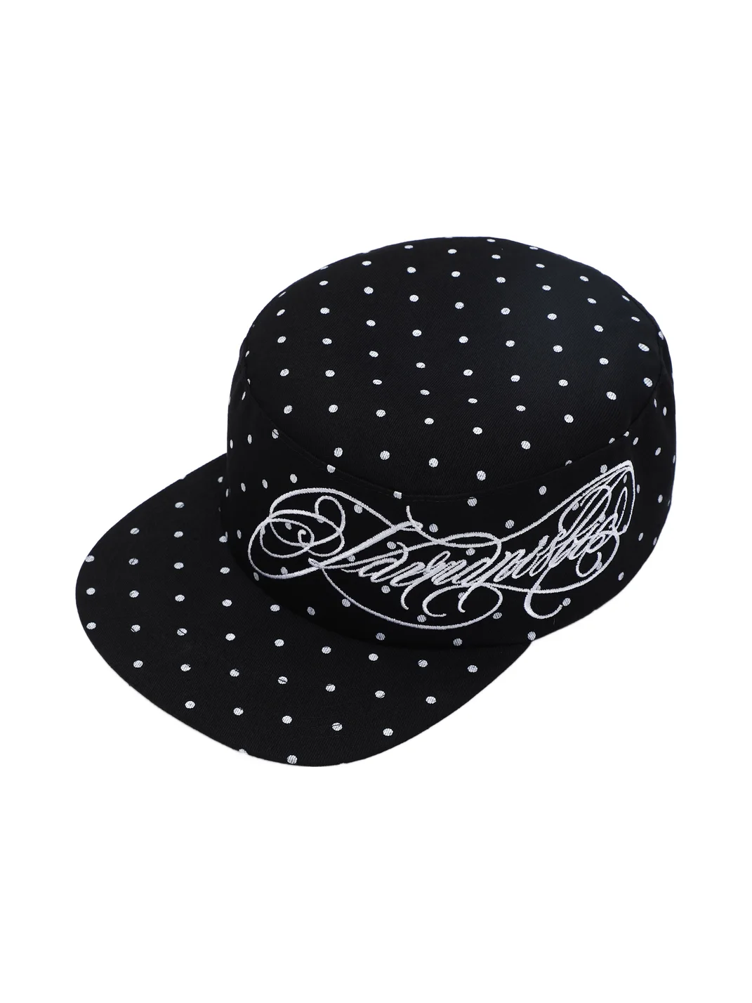 KARMANISTIC | Unisex Polka Dot Embroidered Flat Brim Cap