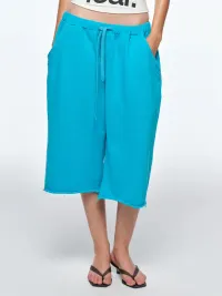 BUM STUDIO | Loose Cropped Wide Leg Sweatpants