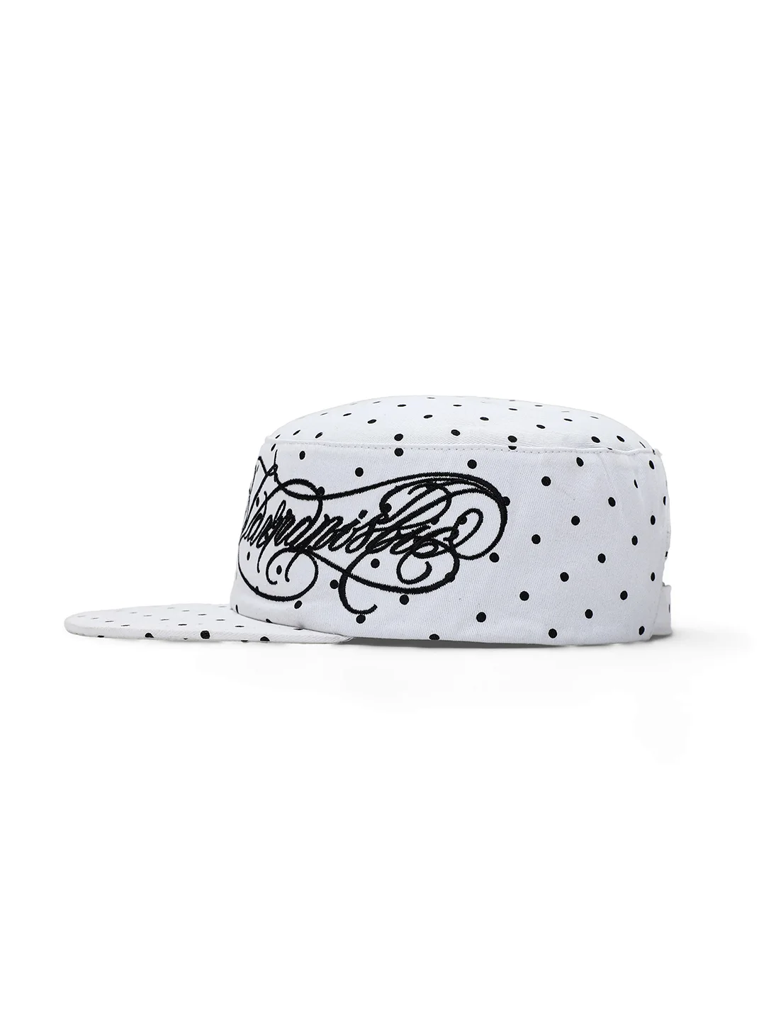 KARMANISTIC | Unisex Polka Dot Embroidered Flat Brim Cap