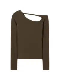 Anna aneae | Asymmetric Cutout Long Sleeve Top