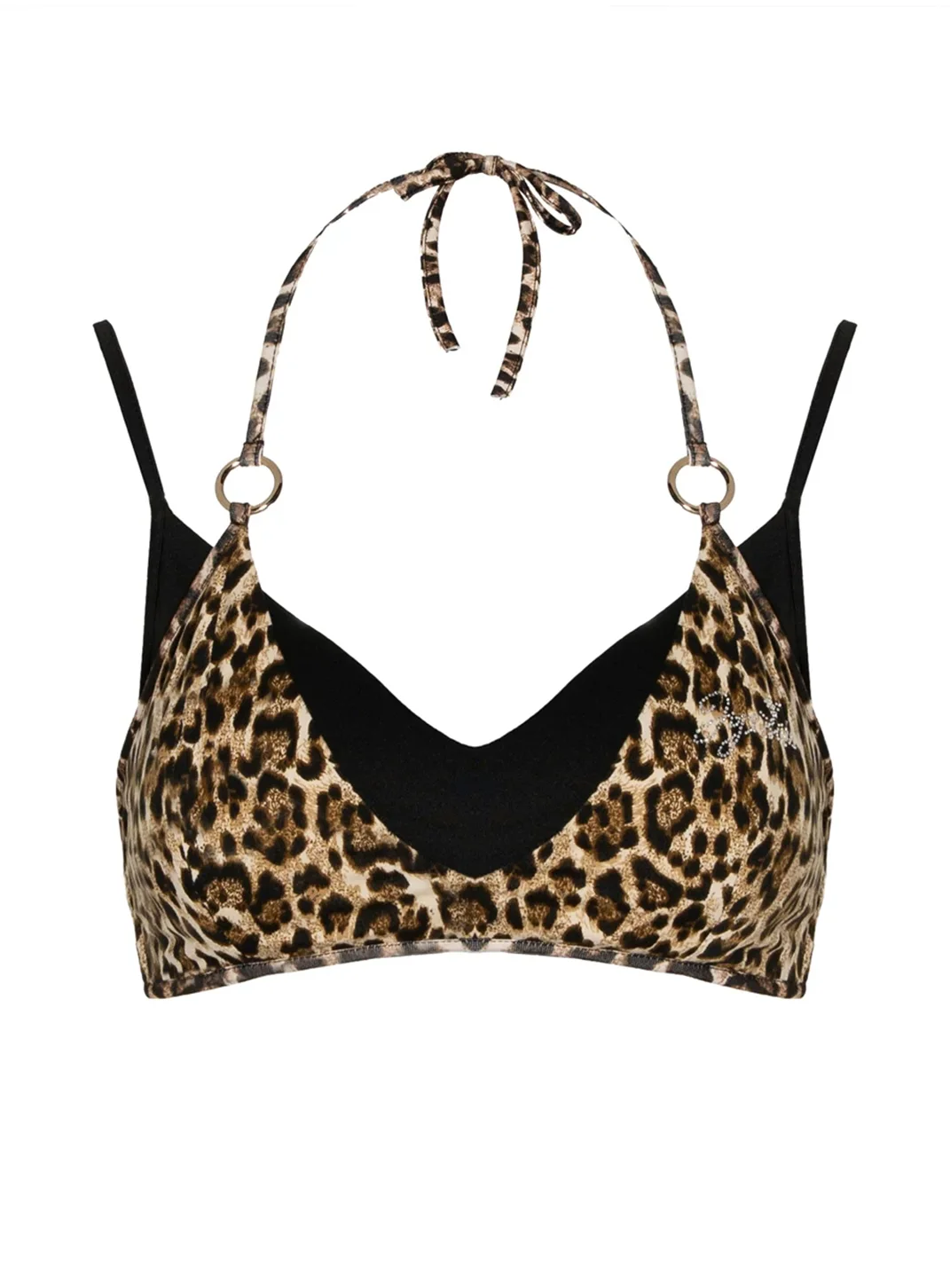 JYOSEI | Leopard Halter Bra With Adjustable Straps
