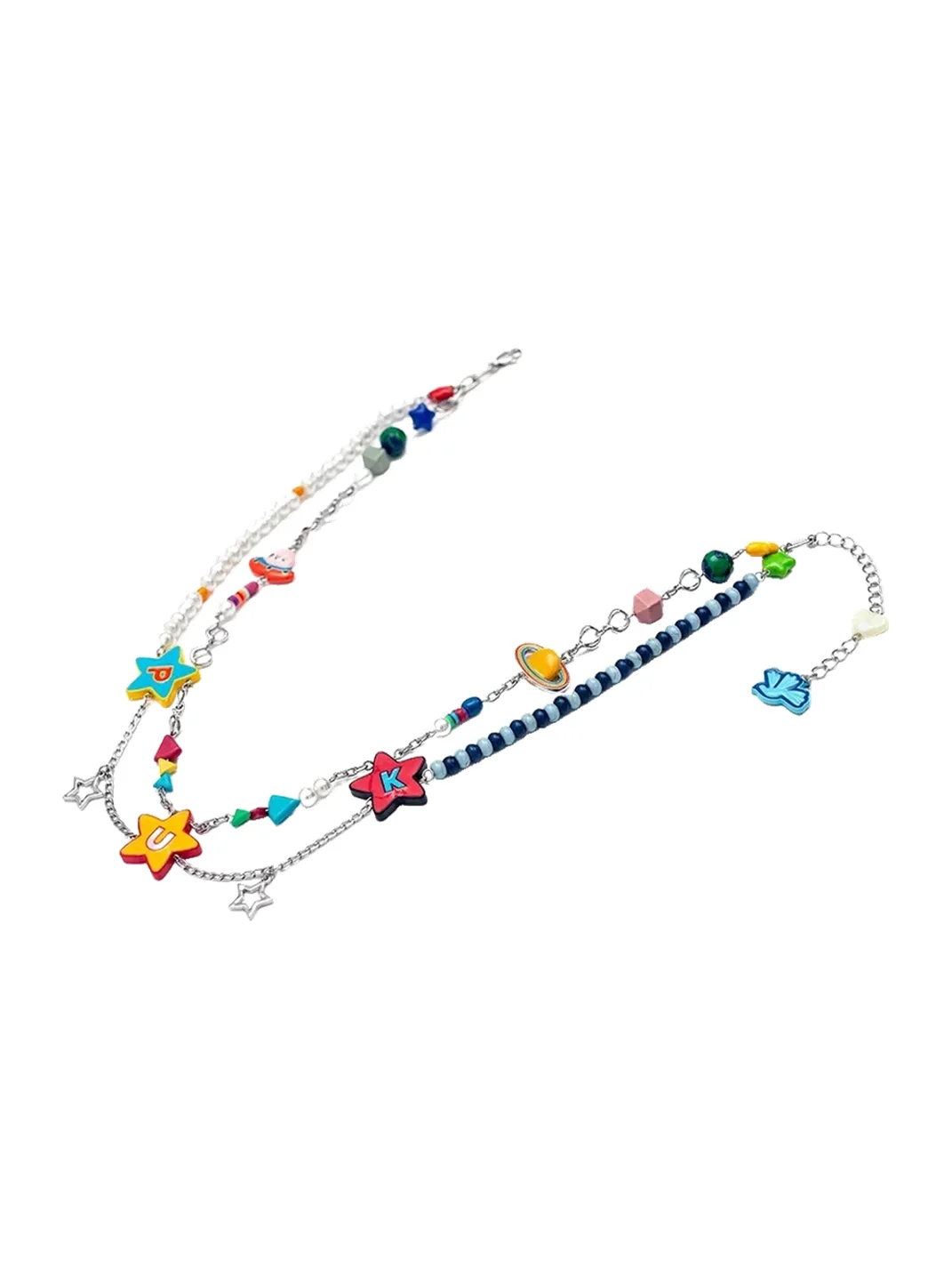 Jewelrybycruzs | Layered Pearl Cosmic Charm Necklace