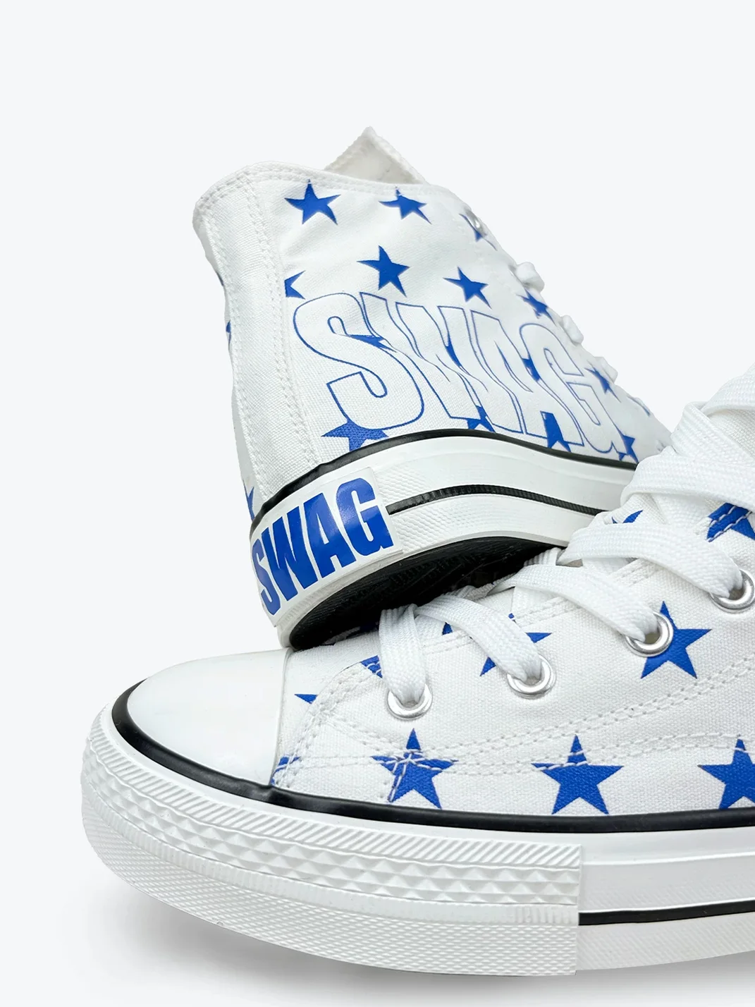 ColdAsia | Star Print High Top Canvas Sneakers