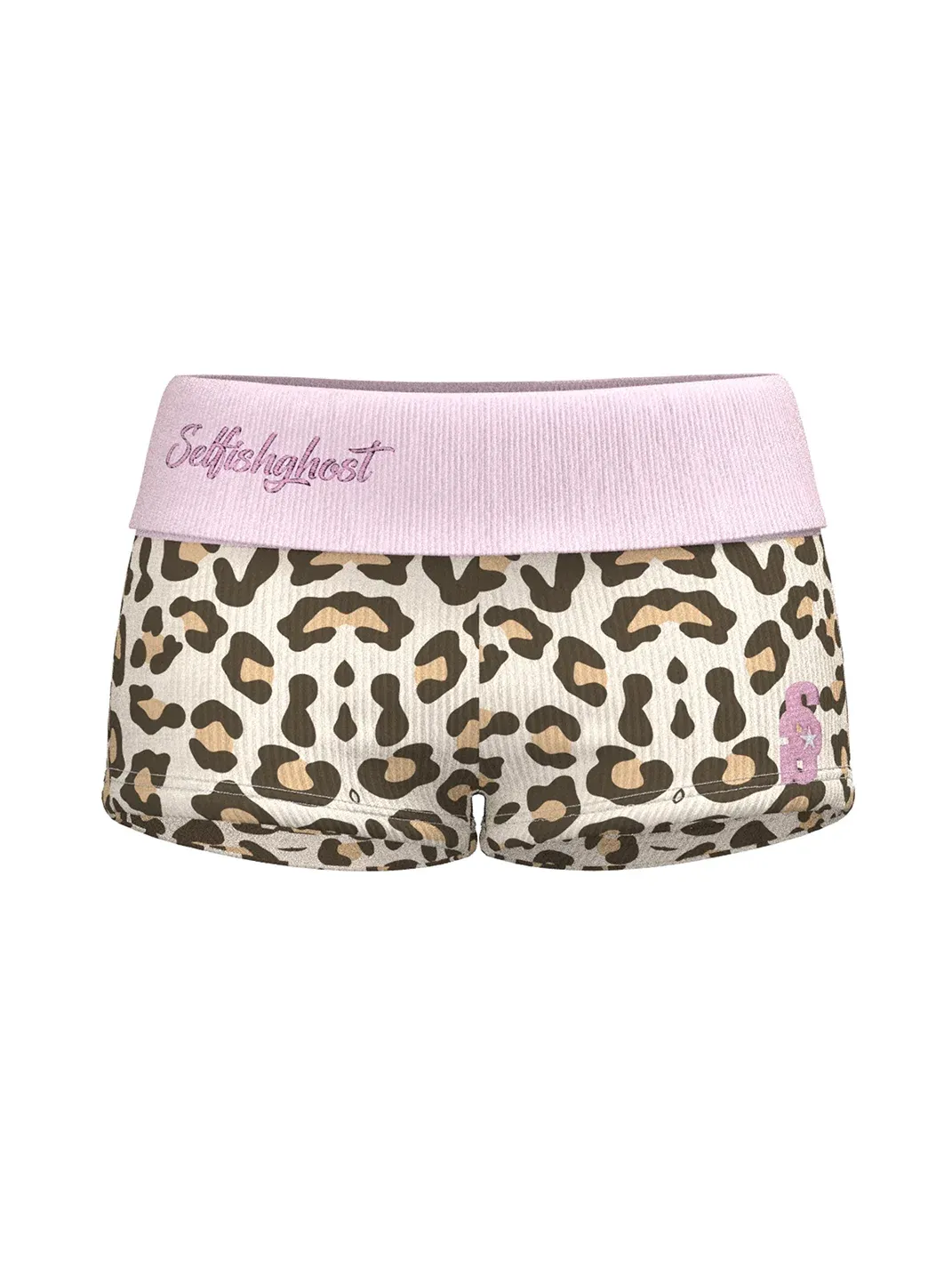 Selfish Ghost | Leopard Print Cropped Top Shorts Set