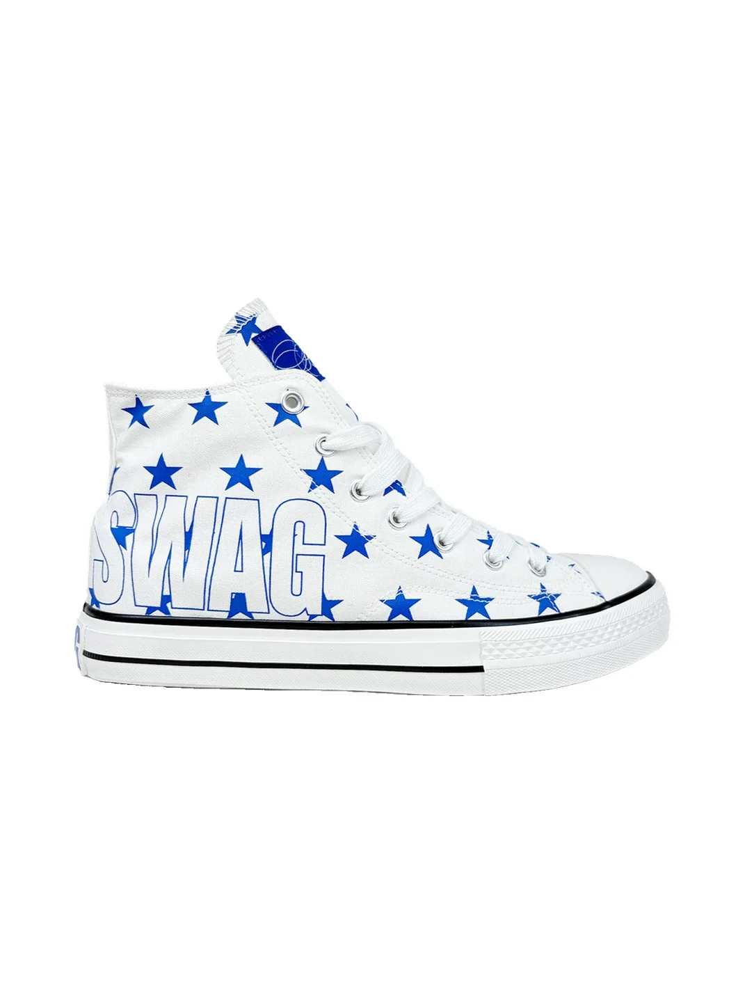 ColdAsia | Star Print High Top Canvas Sneakers