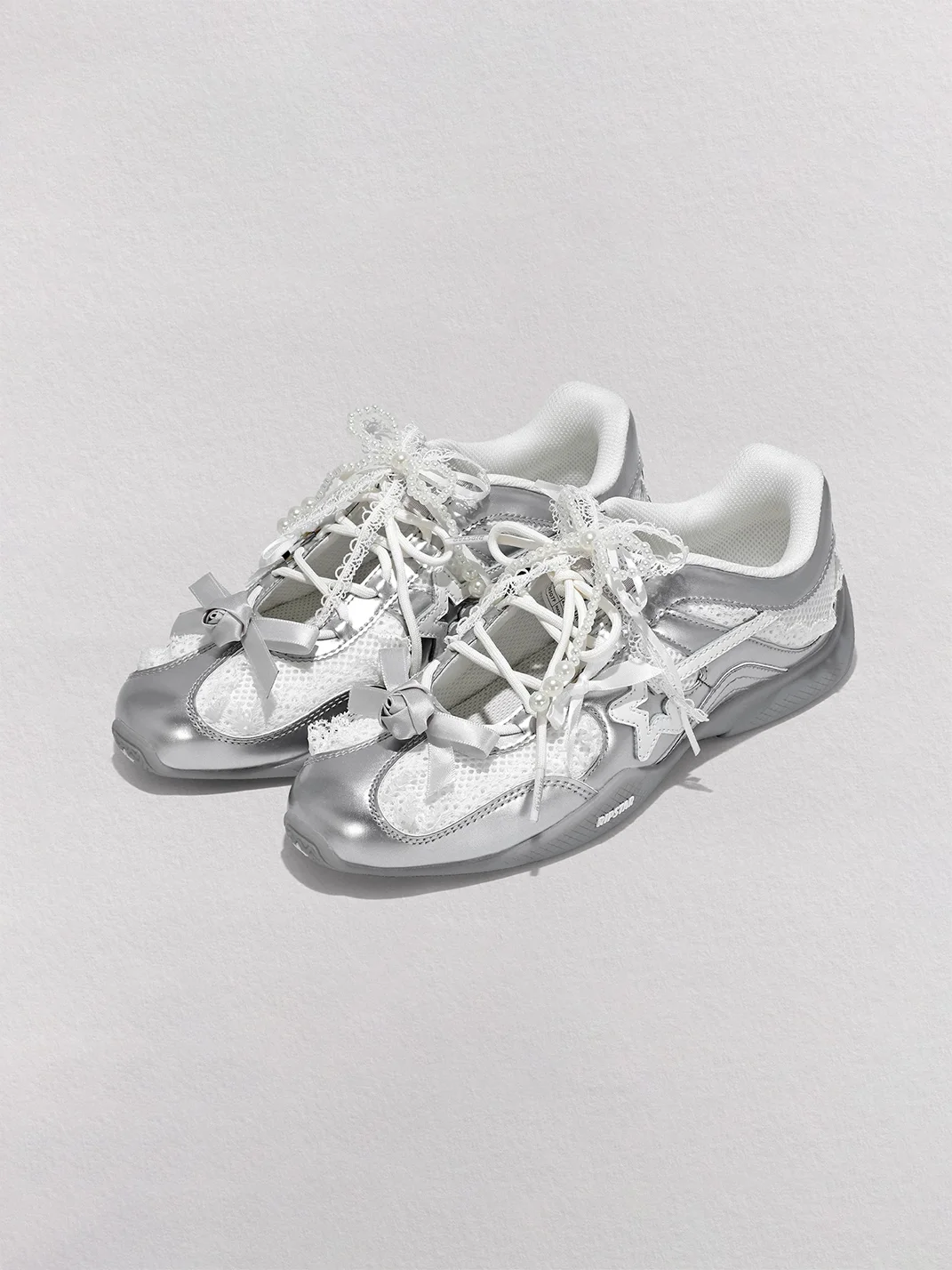 RIPSTAR | Galaxy Silver Ballet Jane Sneakers