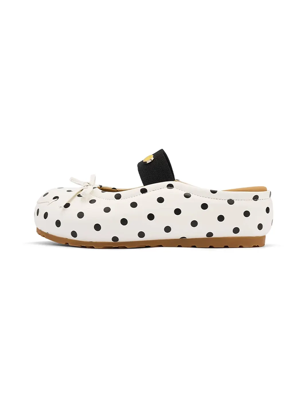 SMILEY | Silver Polka Dot Bow Mules