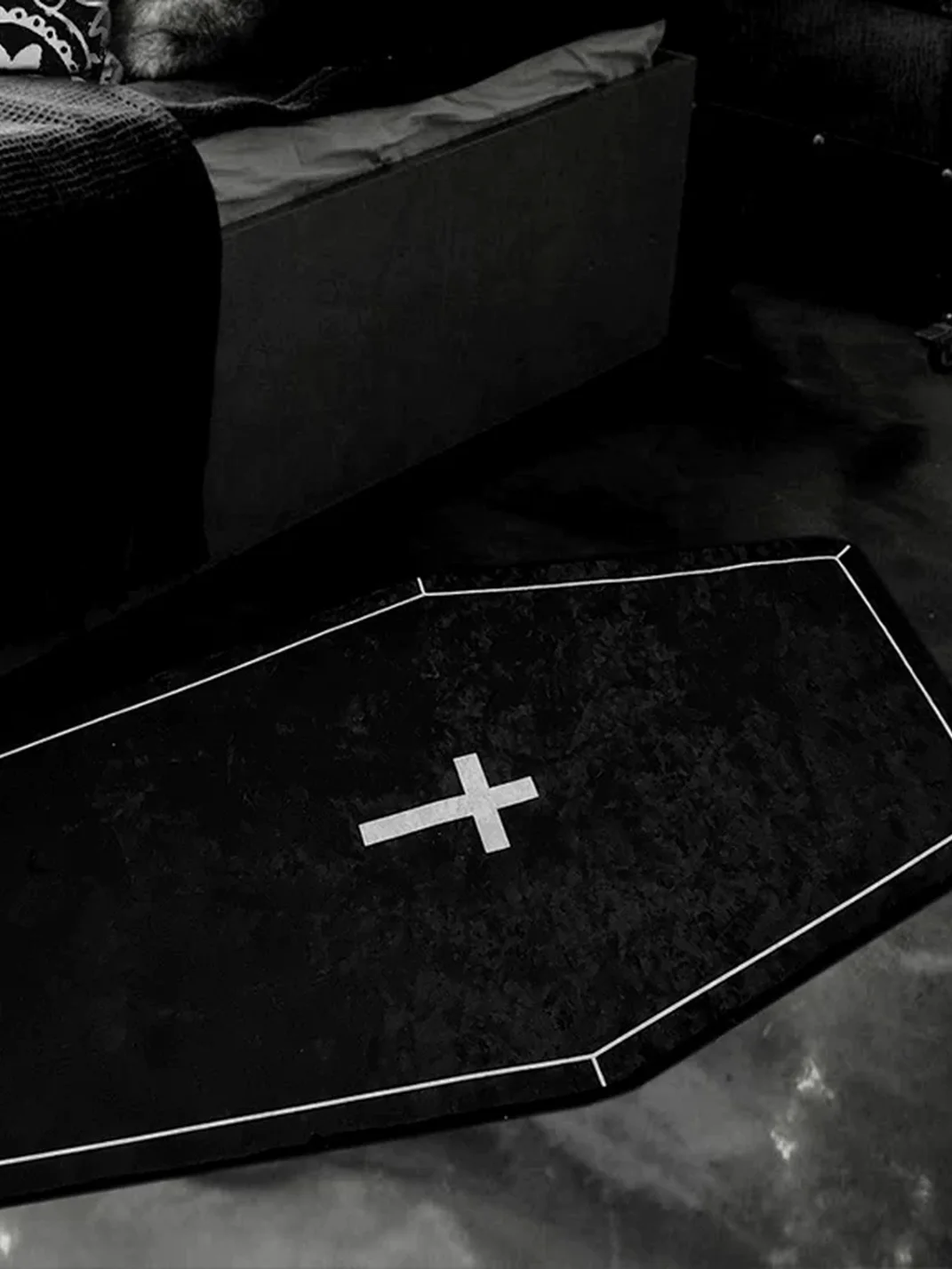 HXT | Gothic Coffin Cross Floor Mat