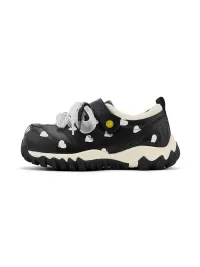 SMILEY | Heart Polka Dot Platform Mary Jane Sneakers