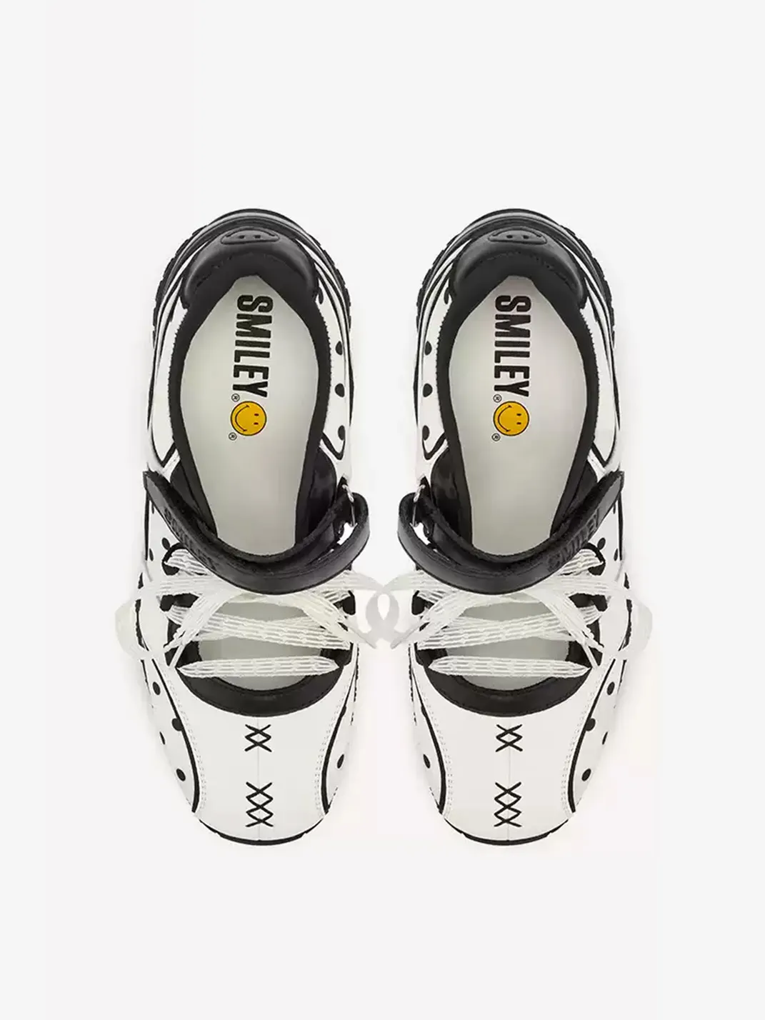 SMILEY | Polka Dot Mary Jane Velcro Sneakers