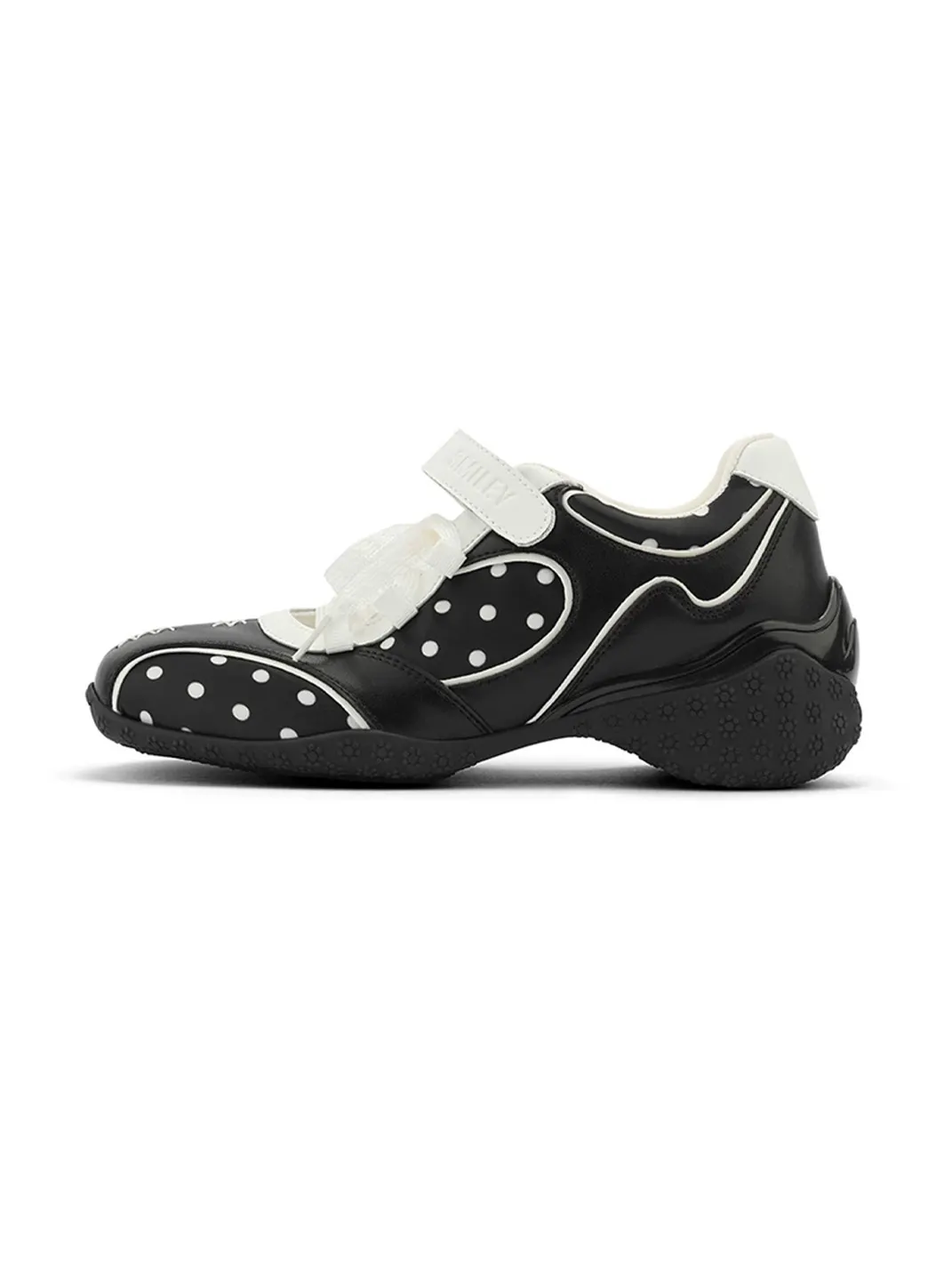 SMILEY | Polka Dot Mary Jane Velcro Sneakers