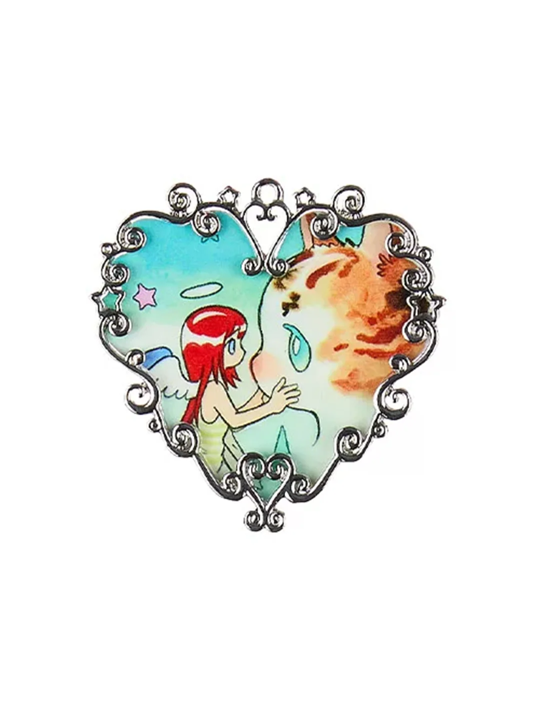 BETWEENAND | Heart Shaped Filigree Metal Hair Clip