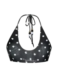 BETWEENAND | Polka Dot Wing Halter Bikini Top