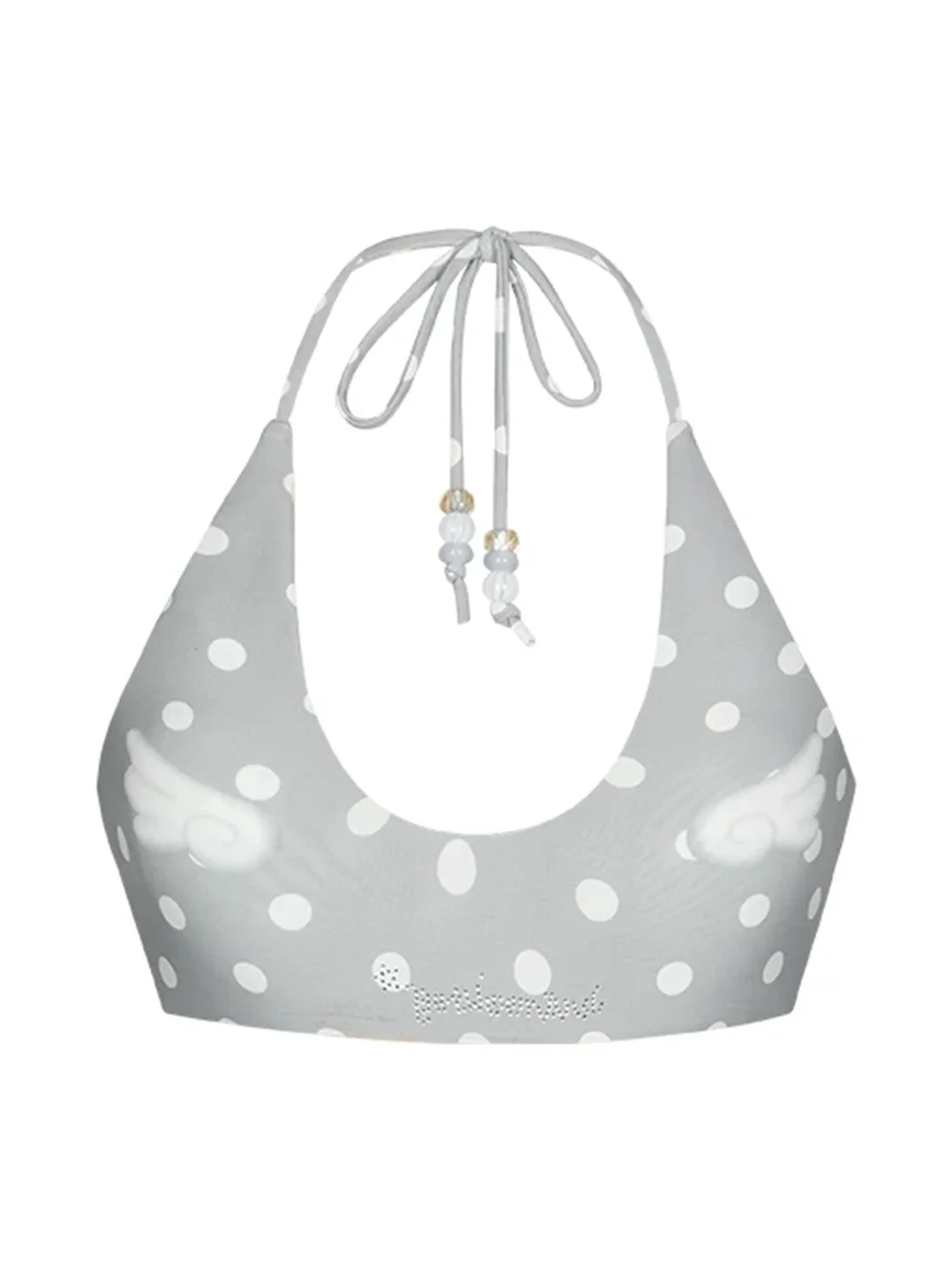 BETWEENAND | Polka Dot Wing Halter Bikini Top