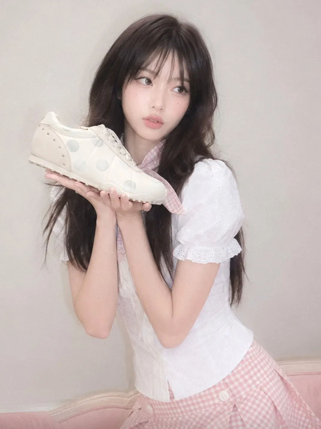 SMILEY | Polka Dot Platform Retro Trainers