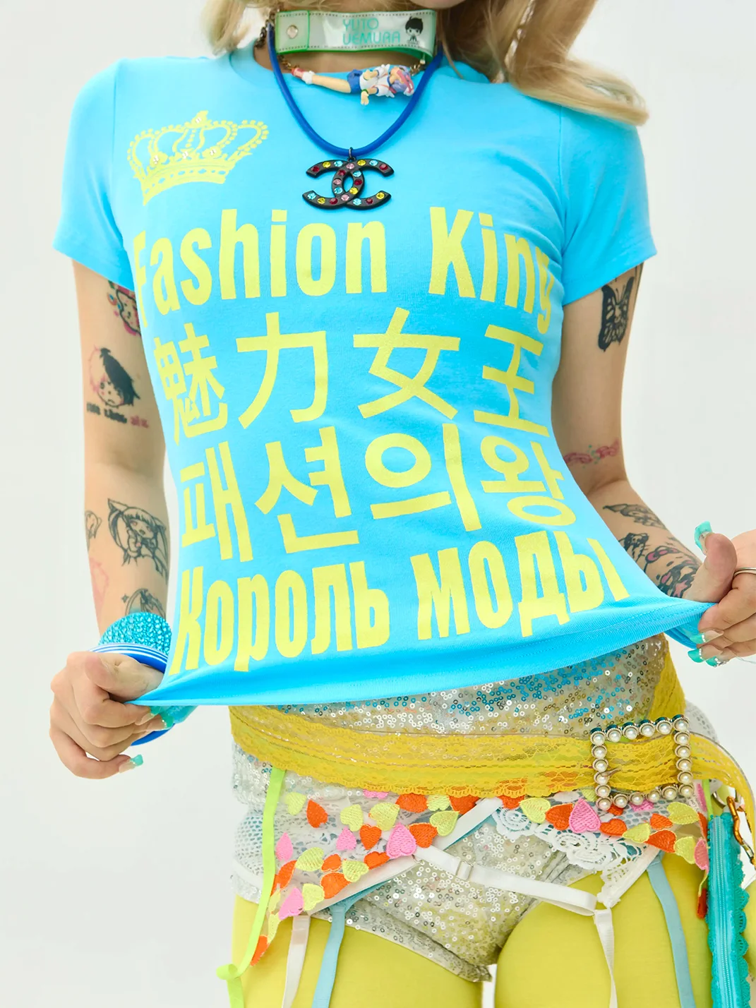 Riri Girls | Colorblock Fitted Graphic Short Sleeve T-Shirt